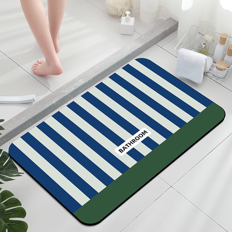 Home Center Bathroom Accessories - Keset kamar mandi anti-selip, karpet biru