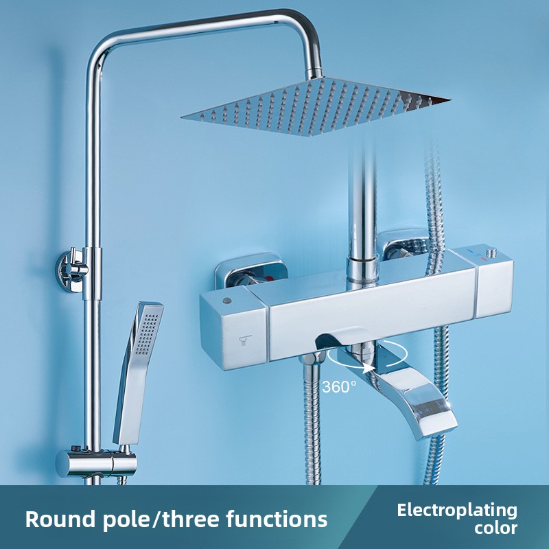 Home Bathroom Lock - Set Shower Termostatik Stainless Steel Berlapis