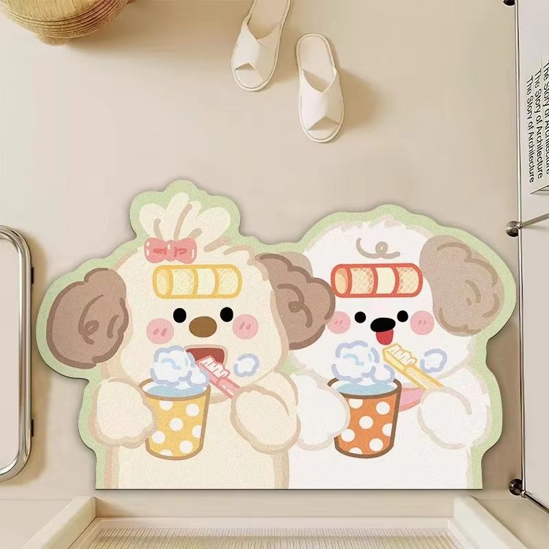 Home Made Bathroom Vanity - Keset Bentuk Krim Gaya Korea VIKAMA,