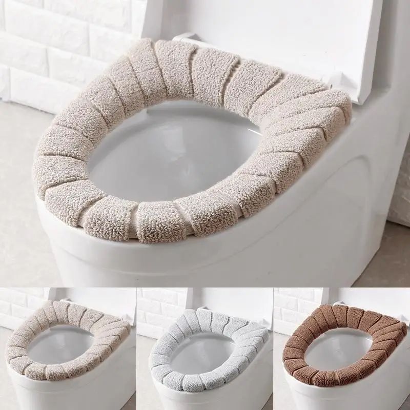 Home Center Bathroom Accessories - Penutup kursi Toilet, hangat lembut akrilik