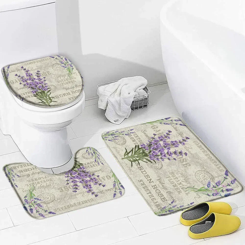 Zara Home Bathroom Mat - Keset kamar mandi Lavender ungu, Set