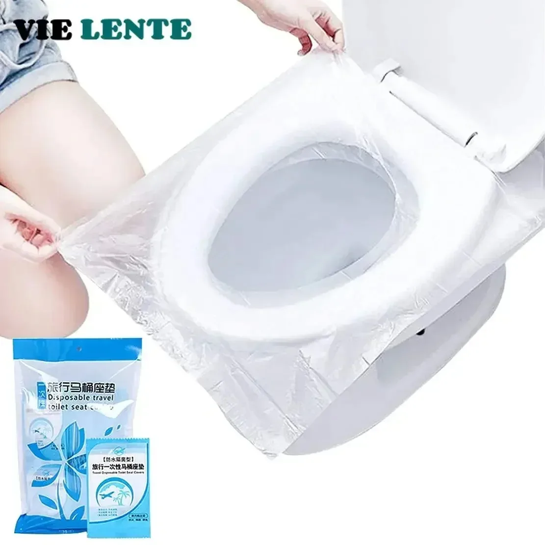 Home Bathroom Gadgets - 10/50 buah penutup kursi Toilet plastik
