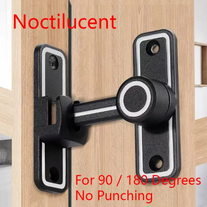 Home Bathroom Lock - Kunci gerendel pintu gudang hitam bercahaya