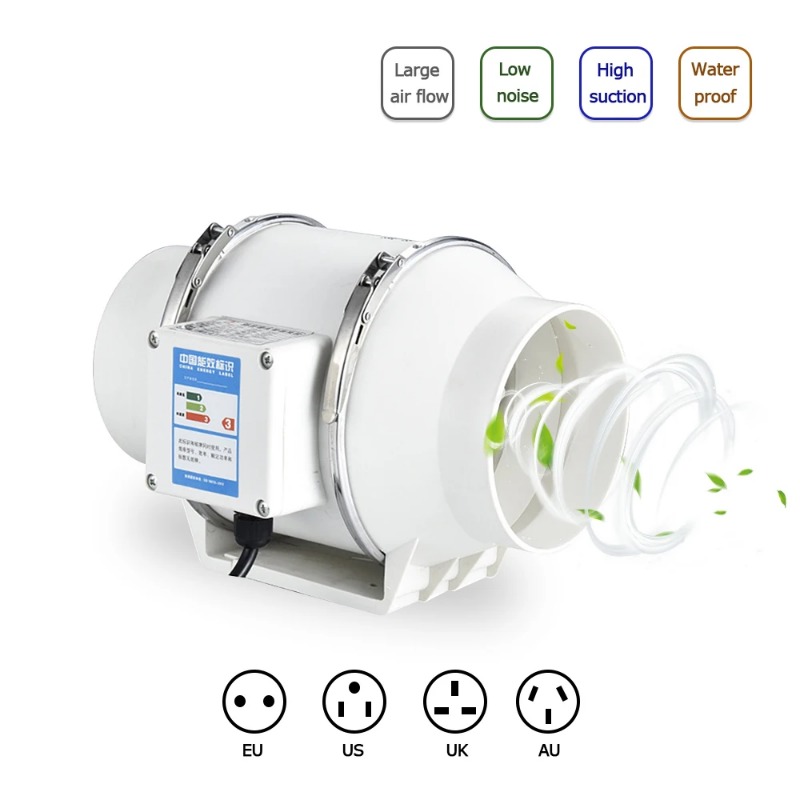 Home Bathroom Ventilation - Kipas Ventilasi Pipa Dalam Ruangan Senyap