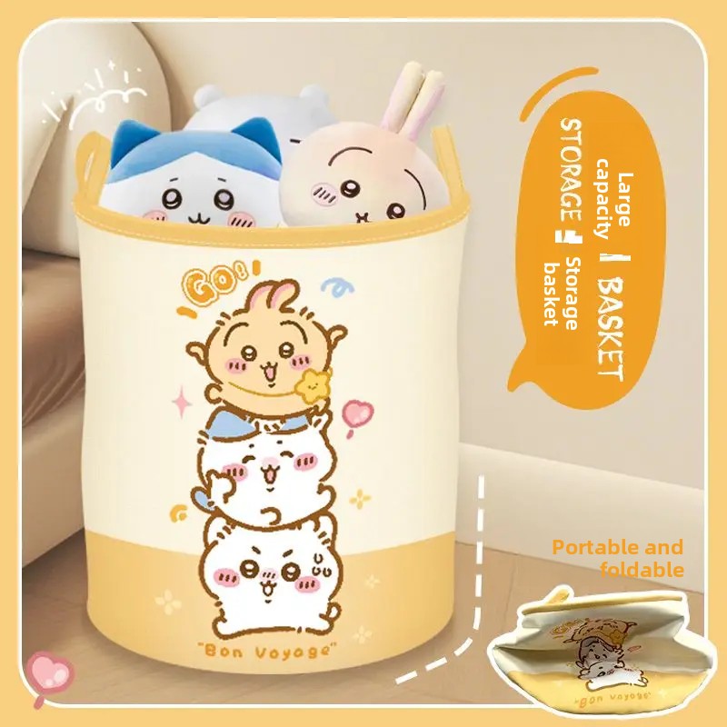 Home Edit Bathroom Organizer - Keranjang Cucian Lipat Chiikawa Anime Lucu