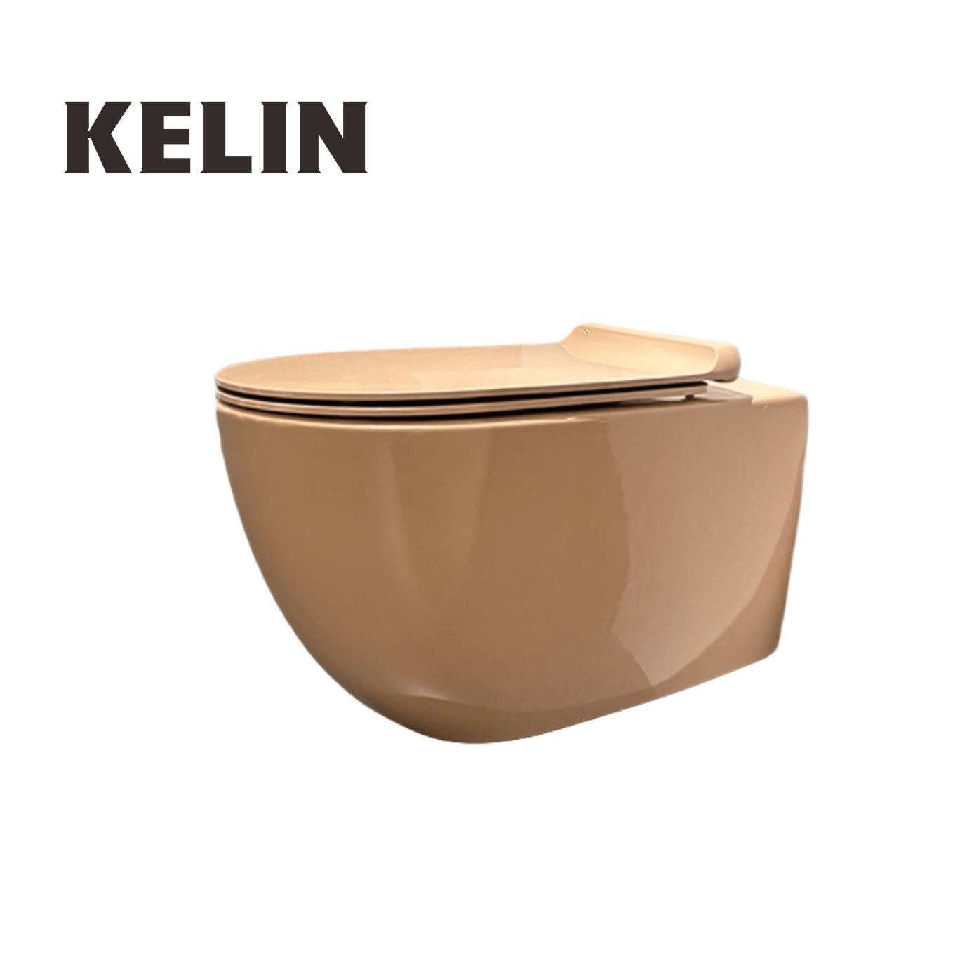 Home Bathroom - KELIN Toilet Gantung Dinding Keramik Aprikot