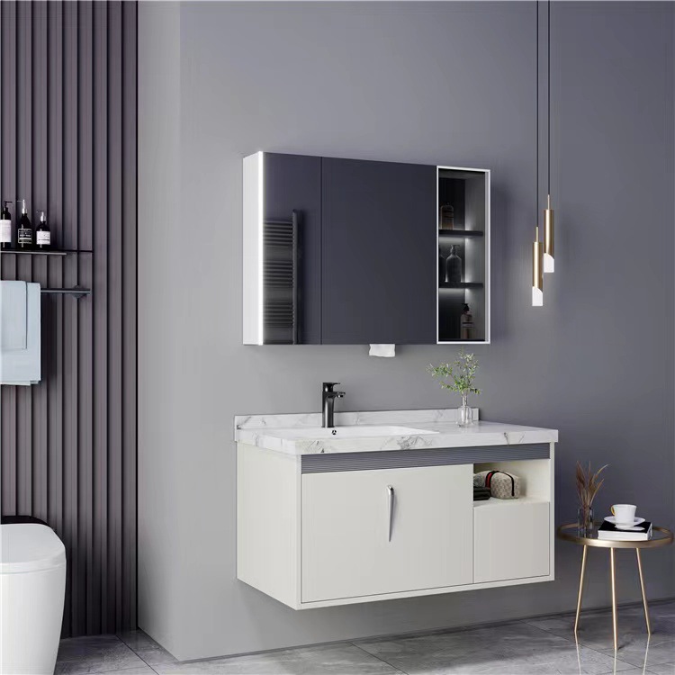 Home Living Bathroom Vanity - Kabinet Kamar Mandi Modern Terpasang di