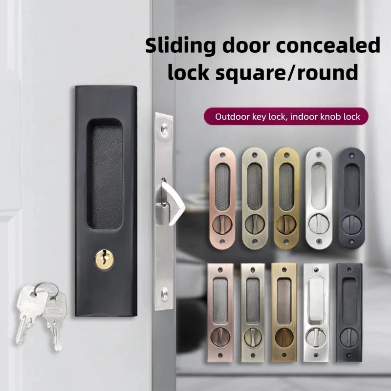 Home Bathroom Lock - Kunci Pengait Pintu Geser Hitam Tugas