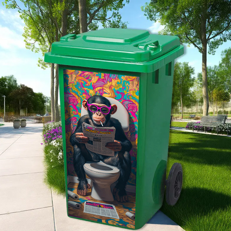 Home Toilet Bathroom Design - 1 Stiker Tempat Sampah Lucu Bentuk