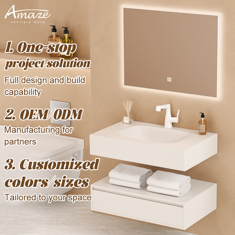 Home Living Bathroom Vanity - Kabinet Kamar Mandi Gaya Mewah yang