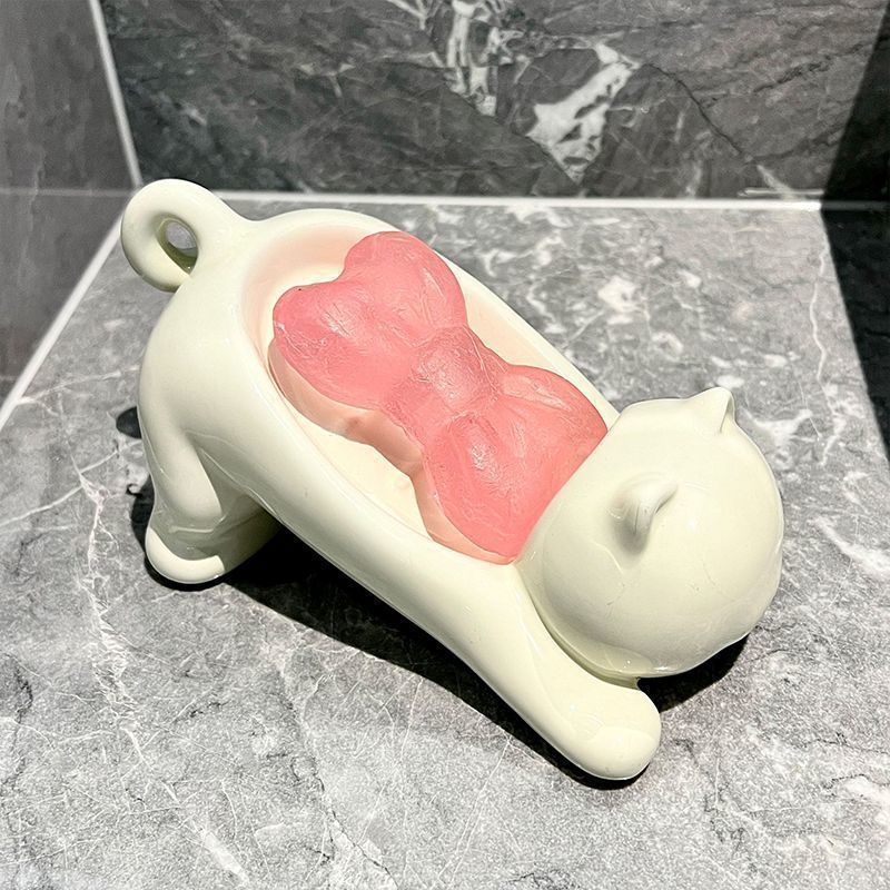 Home Center Bathroom Accessories - Tempat Sabun Kucing Lucu, Wadah Sabun
