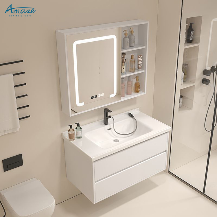 Lemari Kamar Mandi Modern Mewa - Home Living Bathroom Vanity ulasan dan harga