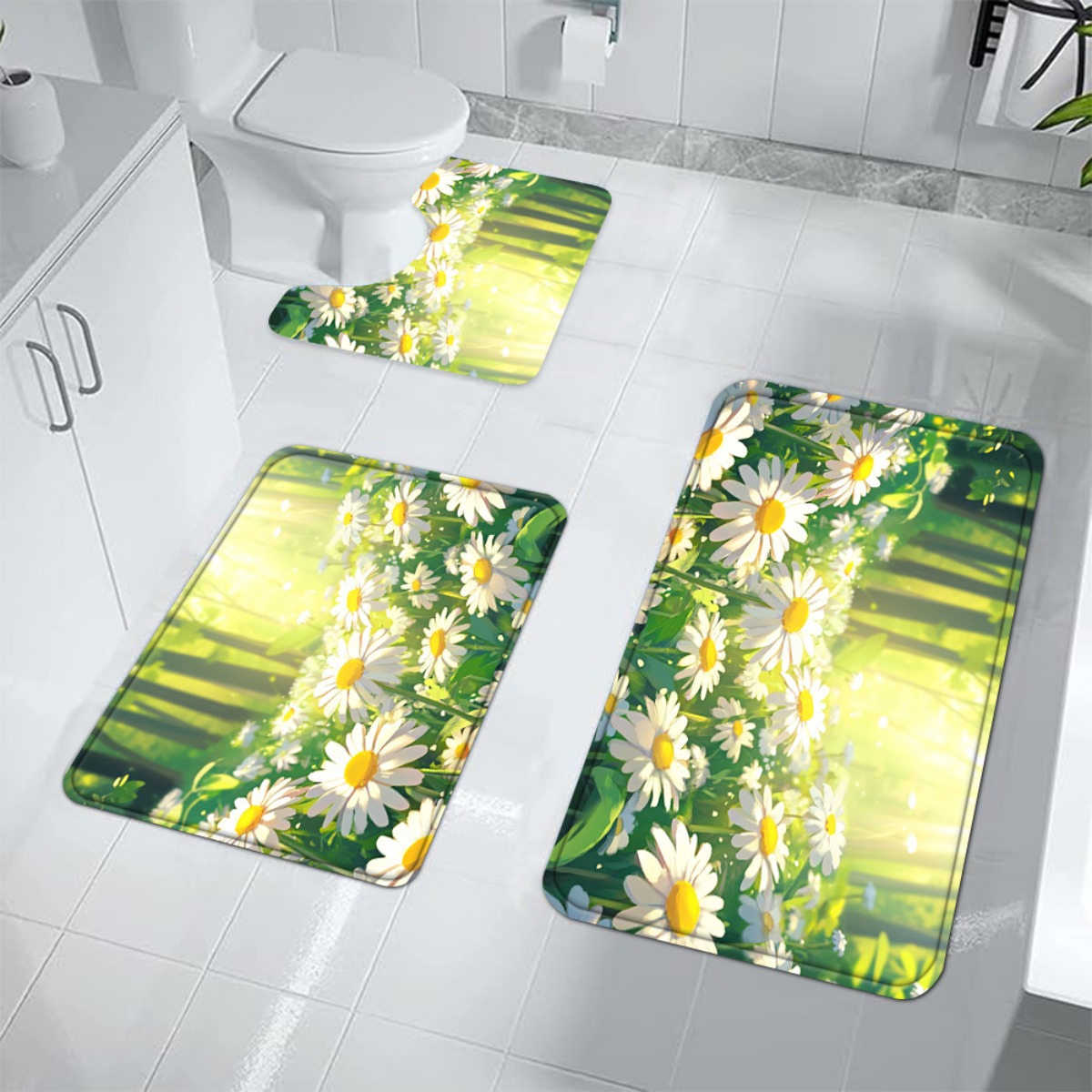 Set Keset Kamar Mandi Motif Bu - Home Made Bathroom Vanity ulasan dan harga