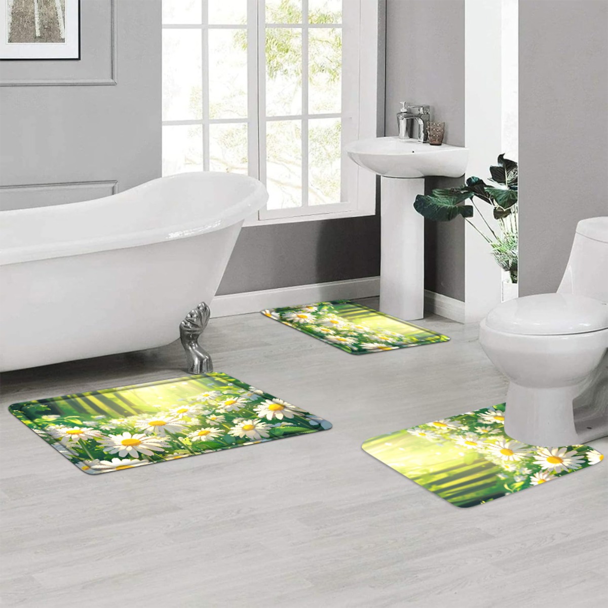 Set Keset Kamar Mandi Motif Bu - Home Made Bathroom Vanity ulasan dan harga