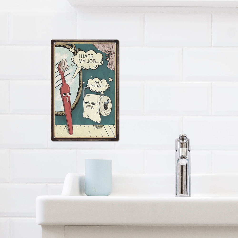 Papan Tanda Kamar Mandi Vintag - Home Bathroom Dimensions ulasan dan harga