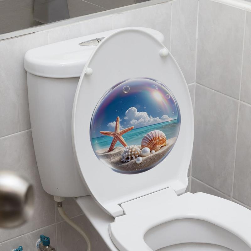 【HG】Stiker Toilet Bertema Laut - Home Toilet Bathroom Design ulasan dan harga
