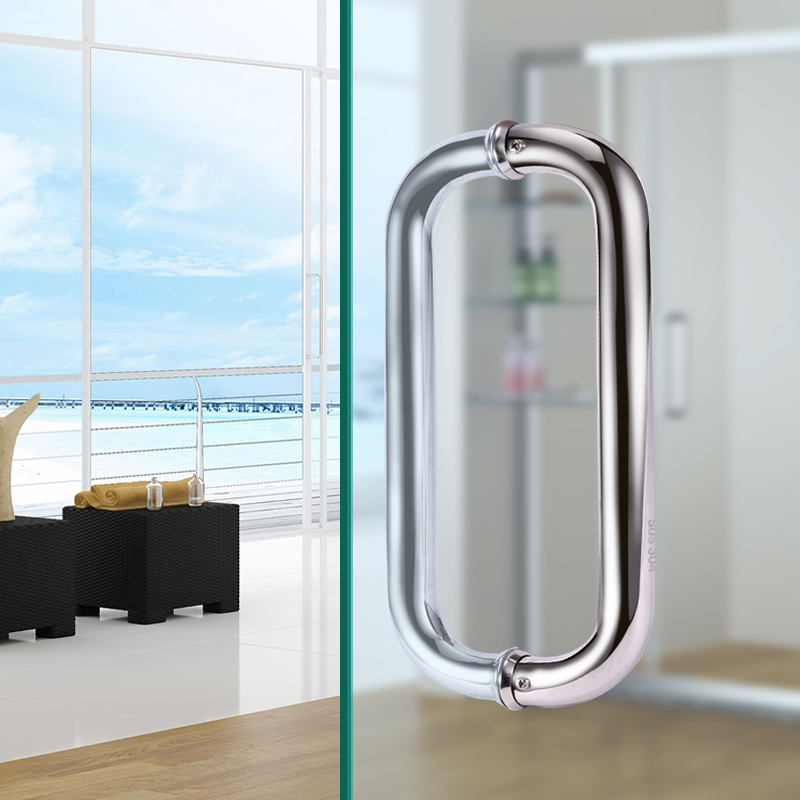 1 Pasang Pegangan Pintu Kaca B - Home Center Bathroom Accessories ulasan dan harga