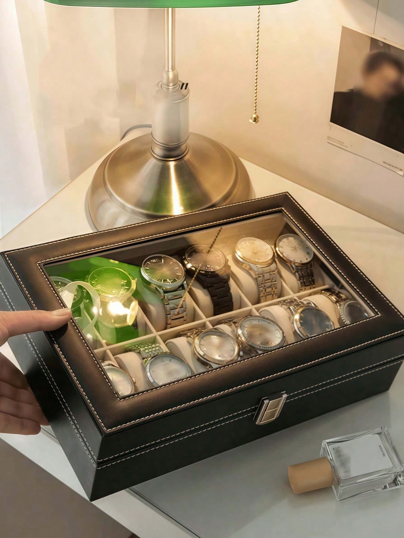 Kotak Jam Tangan Kulit dengan  - Home Bathroom Vanity ulasan dan harga