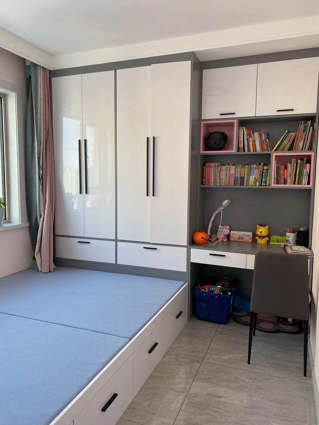Lemari dan Rak Buku Terintegra - Home Bathroom Dimensions ulasan dan harga