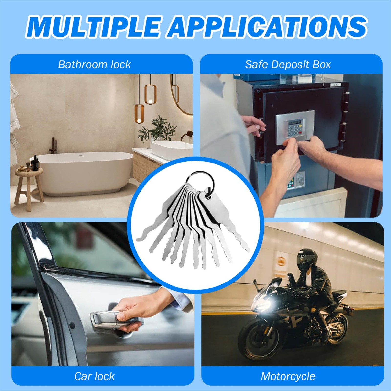 10 Buah/Lot Kunci Kosong Yang  - Home Bathroom Lock ulasan dan harga