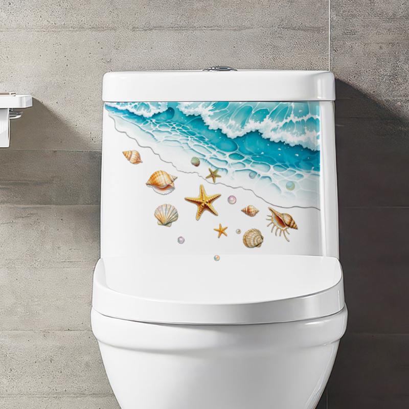 Stiker Toilet Bertema Laut Tah - Home Toilet Bathroom Design ulasan dan harga