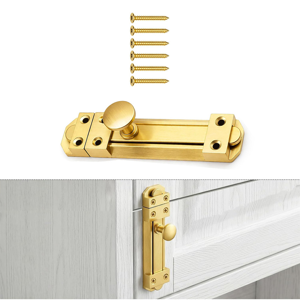 Kunci Pintu Geser Kuningan Pad - Home Bathroom Lock ulasan dan harga