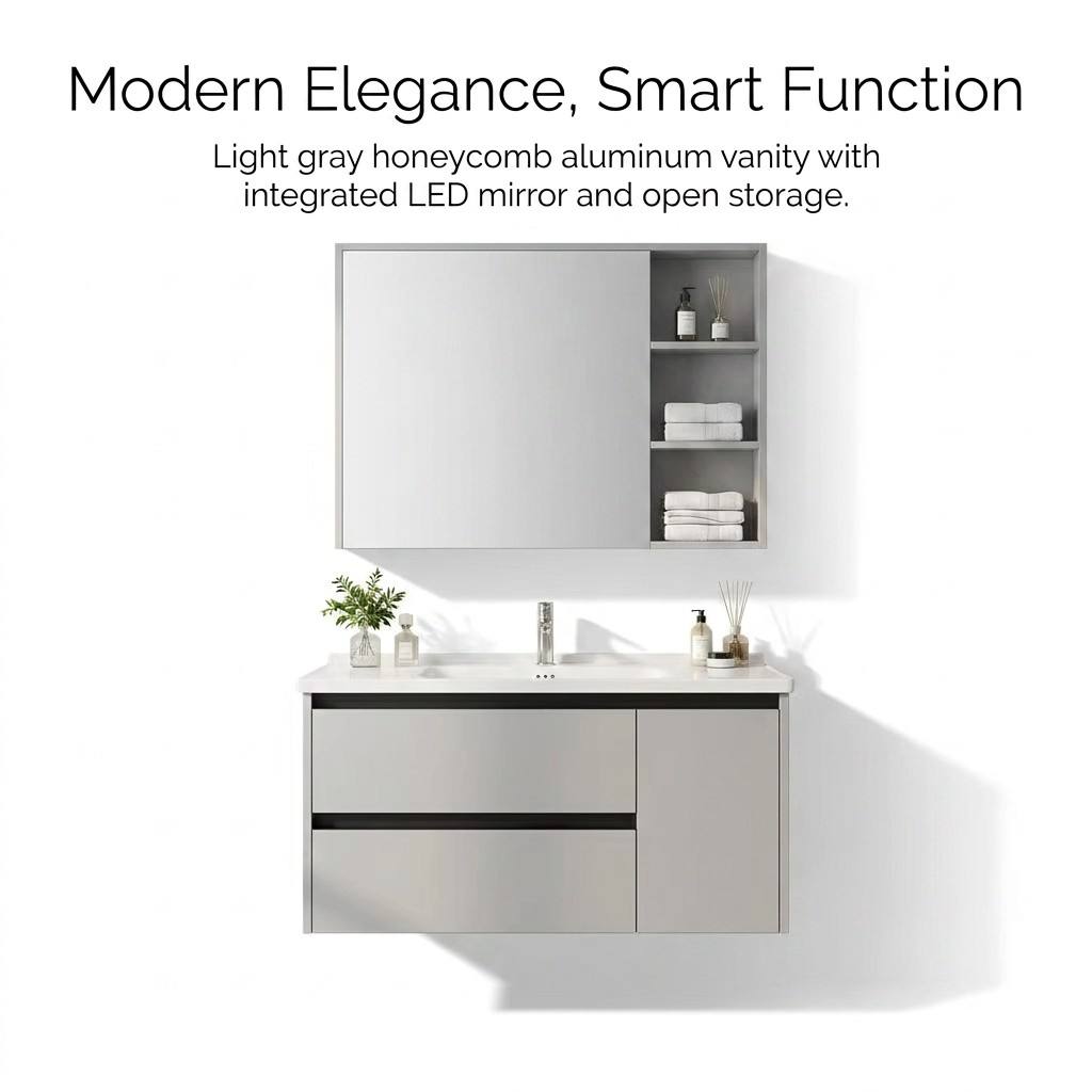 Kabinet Kamar Mandi Modern Ram - Home Living Bathroom Vanity ulasan dan harga